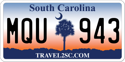 SC license plate MQU943