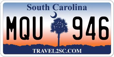 SC license plate MQU946
