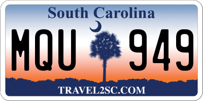 SC license plate MQU949