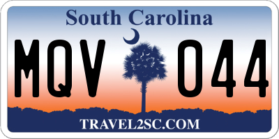 SC license plate MQV044