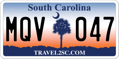 SC license plate MQV047