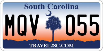 SC license plate MQV055