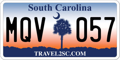 SC license plate MQV057