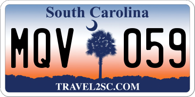SC license plate MQV059