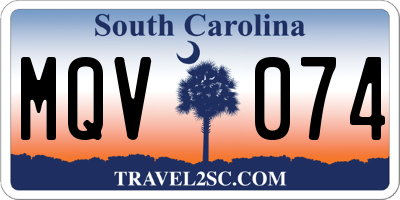 SC license plate MQV074