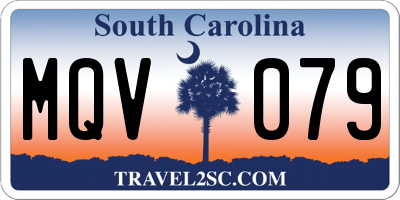 SC license plate MQV079