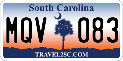 SC license plate MQV083