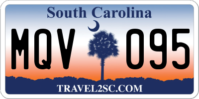 SC license plate MQV095