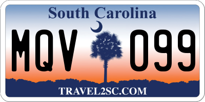 SC license plate MQV099
