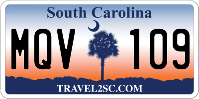 SC license plate MQV109