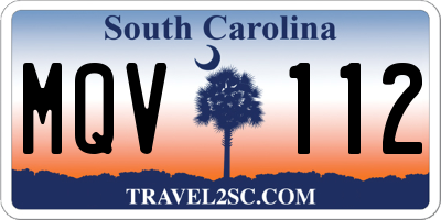 SC license plate MQV112