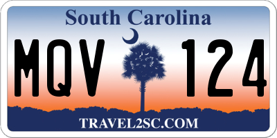 SC license plate MQV124