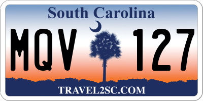 SC license plate MQV127