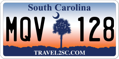 SC license plate MQV128