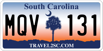 SC license plate MQV131