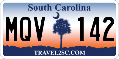 SC license plate MQV142