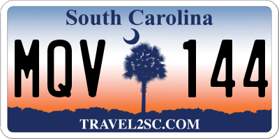 SC license plate MQV144