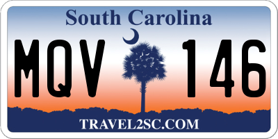 SC license plate MQV146
