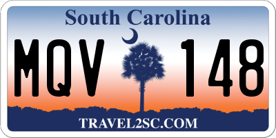 SC license plate MQV148