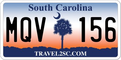 SC license plate MQV156