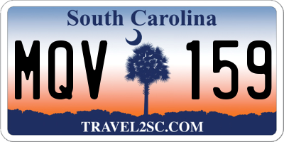 SC license plate MQV159