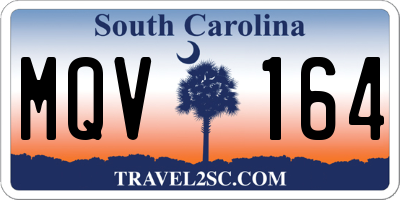 SC license plate MQV164