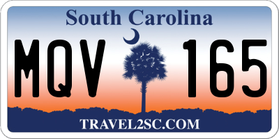 SC license plate MQV165