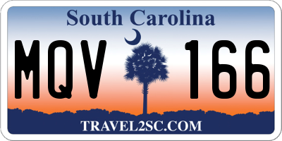 SC license plate MQV166