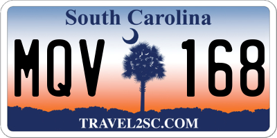 SC license plate MQV168