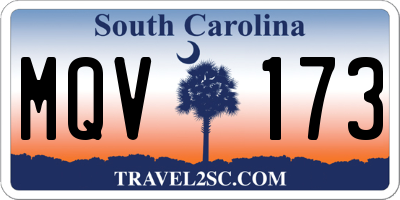 SC license plate MQV173