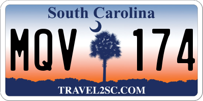 SC license plate MQV174