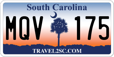 SC license plate MQV175