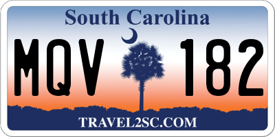 SC license plate MQV182