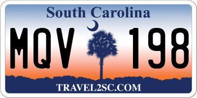 SC license plate MQV198