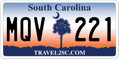 SC license plate MQV221