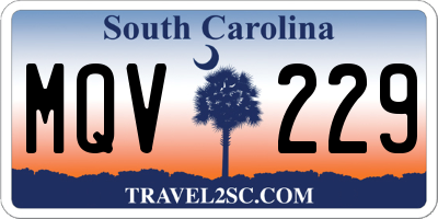SC license plate MQV229
