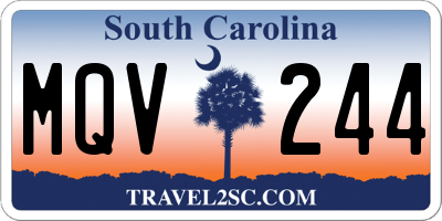 SC license plate MQV244