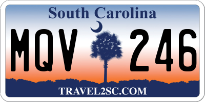 SC license plate MQV246