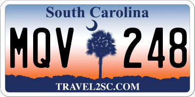 SC license plate MQV248