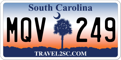 SC license plate MQV249