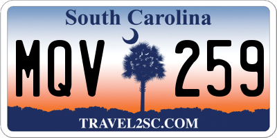 SC license plate MQV259