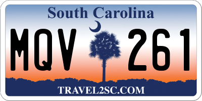 SC license plate MQV261