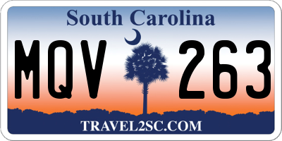 SC license plate MQV263