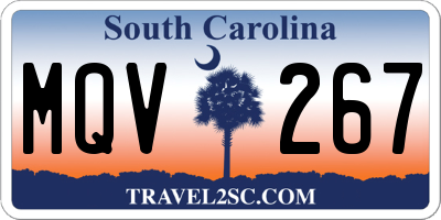 SC license plate MQV267