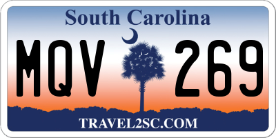 SC license plate MQV269