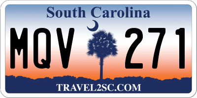 SC license plate MQV271