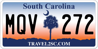 SC license plate MQV272