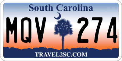 SC license plate MQV274