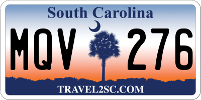 SC license plate MQV276