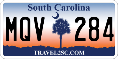 SC license plate MQV284